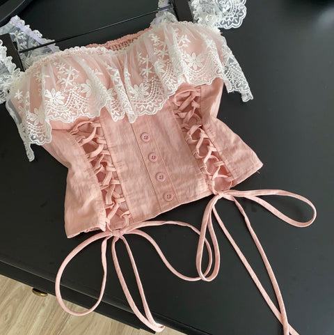 Sweetie Lace Patchwork Top