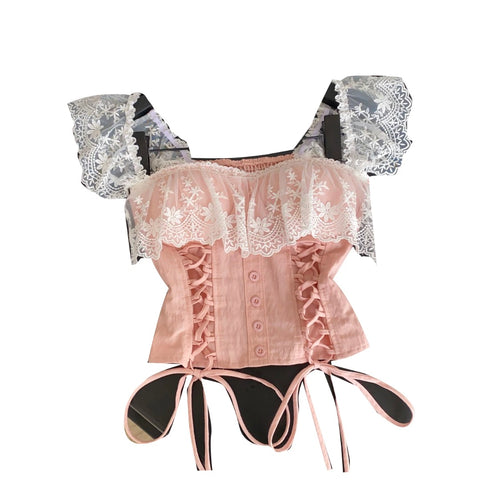 Sweetie Lace Patchwork Top