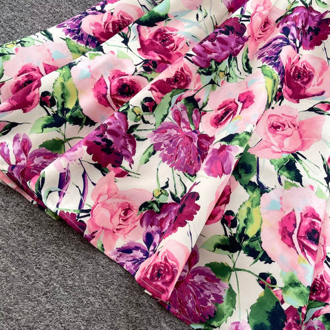 High-end Floral Print A-line Dress