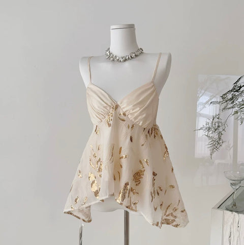 Beaded Embroidery Camisole Top