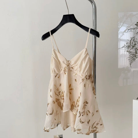 Beaded Embroidery Camisole Top