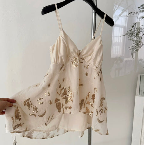 Beaded Embroidery Camisole Top