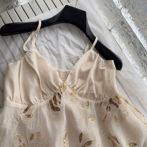 Beaded Embroidery Camisole Top