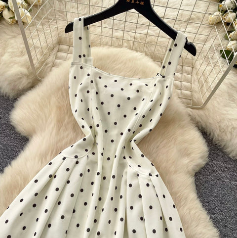 Black & White Polka Dot Slip Dress