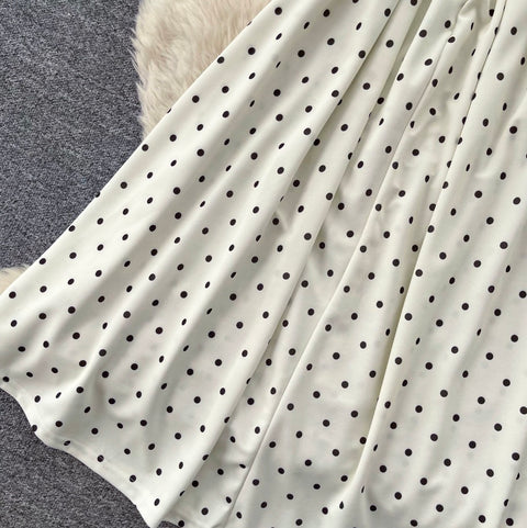Black & White Polka Dot Slip Dress
