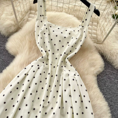Black & White Polka Dot Slip Dress