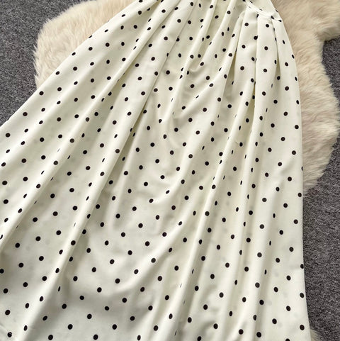 Black & White Polka Dot Slip Dress