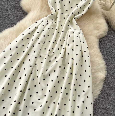 Black & White Polka Dot Slip Dress