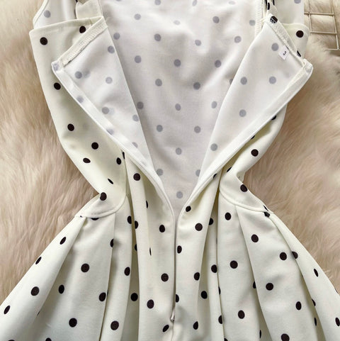 Black & White Polka Dot Slip Dress