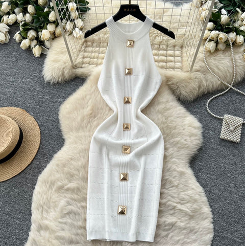 Sexy Slim-fit Knit Halter Dress