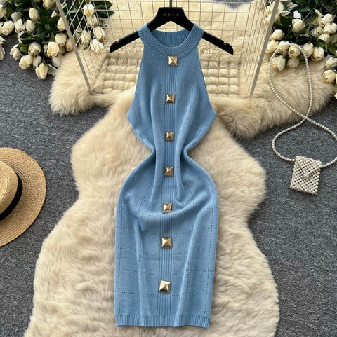 Sexy Slim-fit Knit Halter Dress