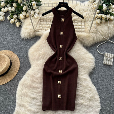 Sexy Slim-fit Knit Halter Dress