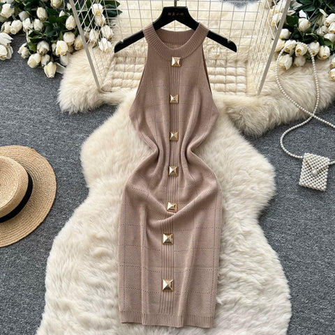 Sexy Slim-fit Knit Halter Dress