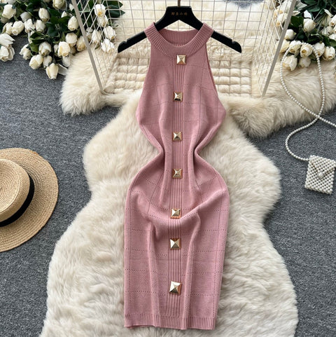 Sexy Slim-fit Knit Halter Dress
