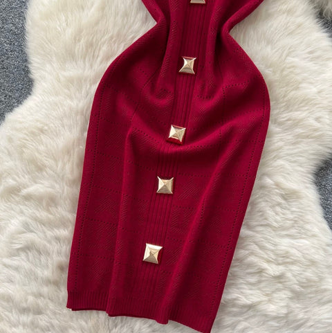 Sexy Slim-fit Knit Halter Dress