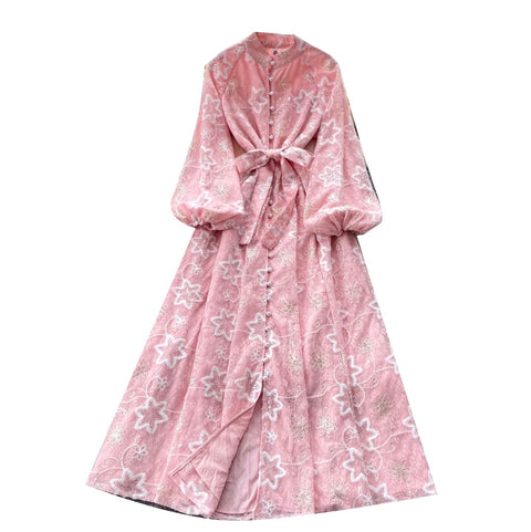 Sweetie A-line Embroidered Shirt Dress