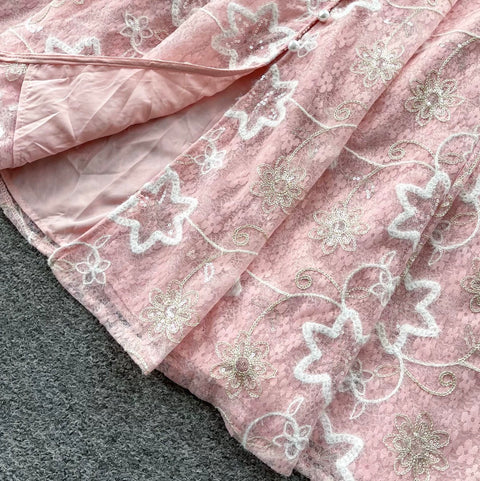 Sweetie A-line Embroidered Shirt Dress