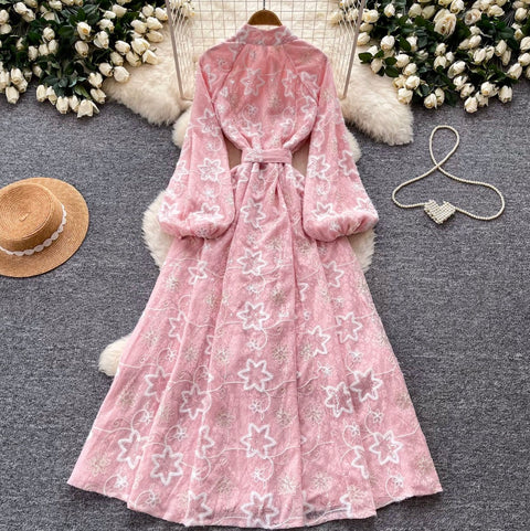 Sweetie A-line Embroidered Shirt Dress