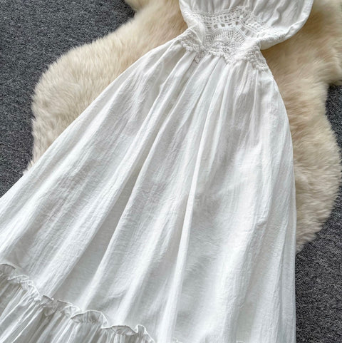 Fairy White Backless Slip Dress