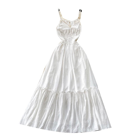 Fairy White Backless Slip Dress