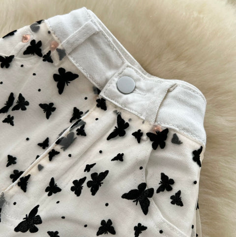 Niche Butterfly Mesh Wrapped Shorts