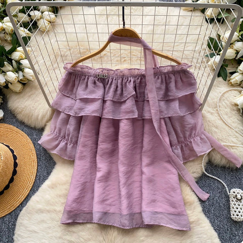 Sweetie Off-shoulder Top with Ribbon