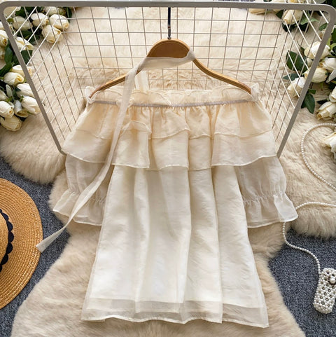 Sweetie Off-shoulder Top with Ribbon