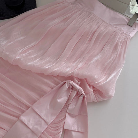 Off-shoulder Top & Skirt Ruffled 2Pcs