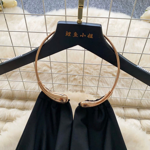 Sexy Halter Black Draped Camisole