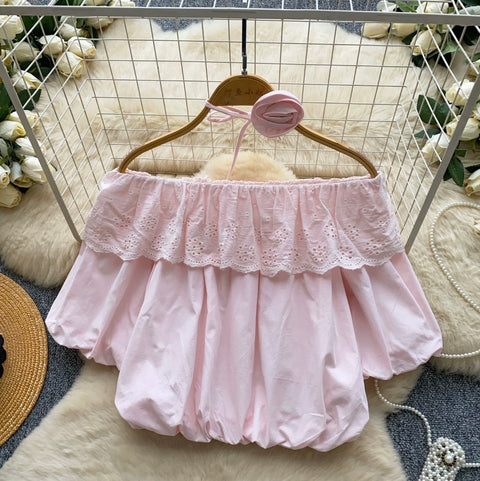 Sweetie Off-shoulder Top with Choker