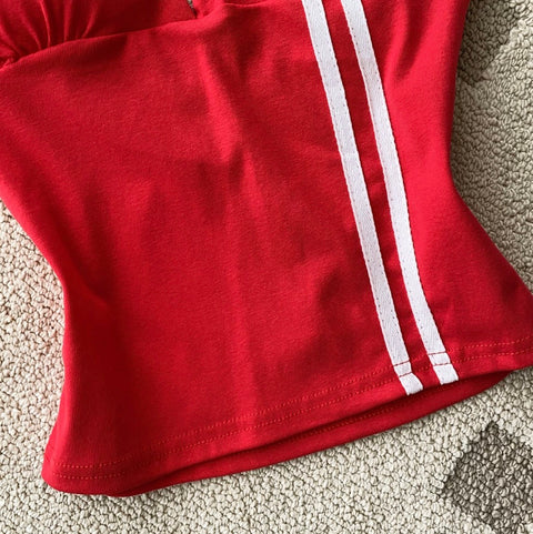 Chic Embroidered Halter Sport Camisole