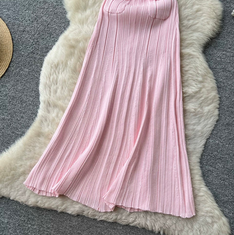 Korean Style Lapeled Knitted Dress
