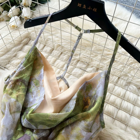 French Style Floral Print Dress