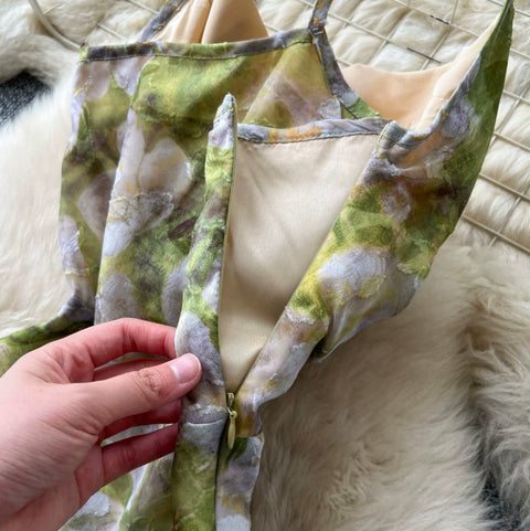 French Style Floral Print Dress