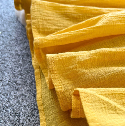 Backless Yellow Ruffled Slip Dress