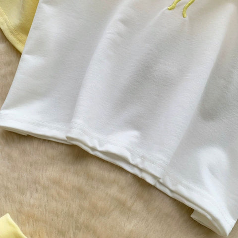 Cute T-shirt & Pleated Skirt 2Pcs