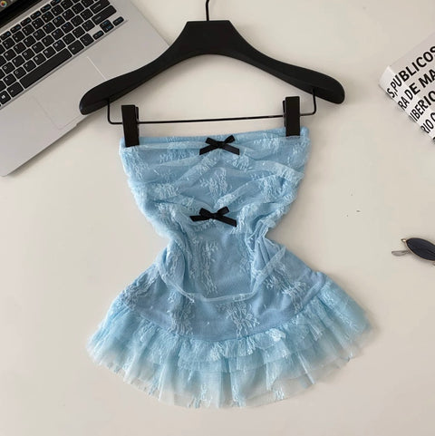 Sweetie Bow-tie Lace Bustier Top
