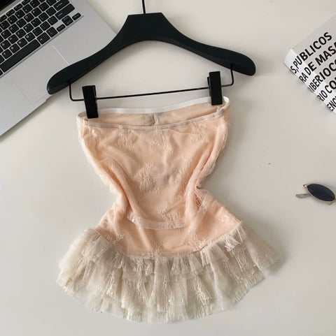 Sweetie Bow-tie Lace Bustier Top