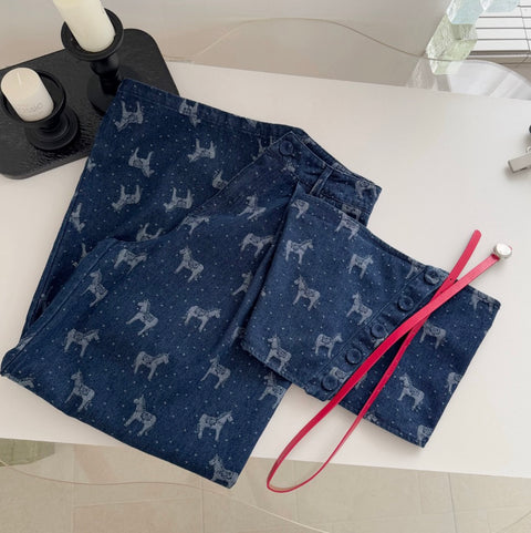 Printed Bustier & Trousers Chic 2Pcs