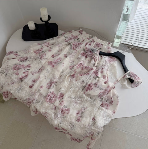 Camisole & Layered Skirt Floral 2Pcs