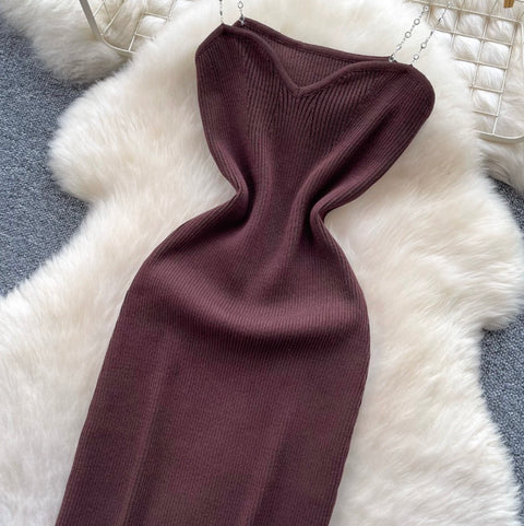 Premium A-line Chain Slip Dress