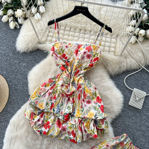 Casual Vest & Shorts Floral 2Pcs