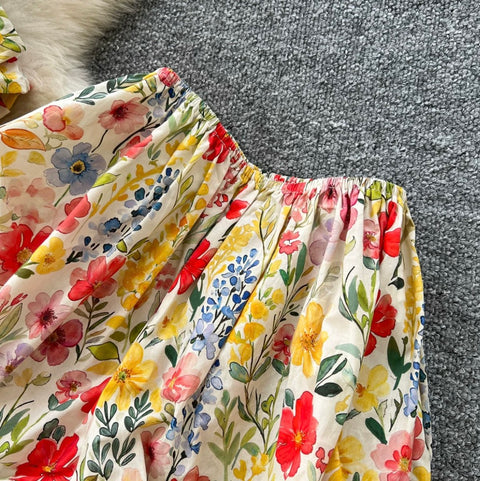 Casual Vest & Shorts Floral 2Pcs