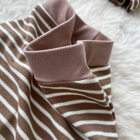 Striped Print Camisole & Skirt 2Pcs