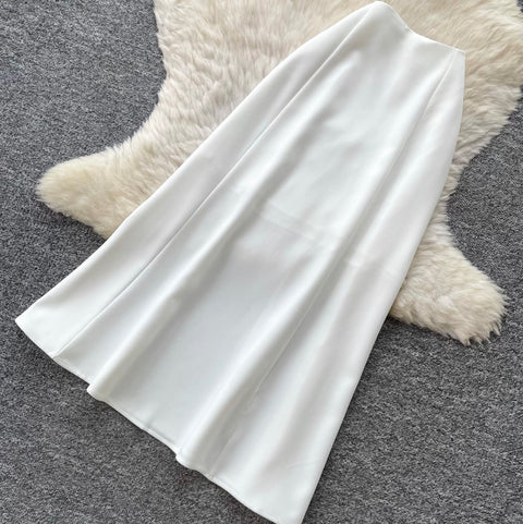 White Bustier & Skirt Elegant 2Pcs