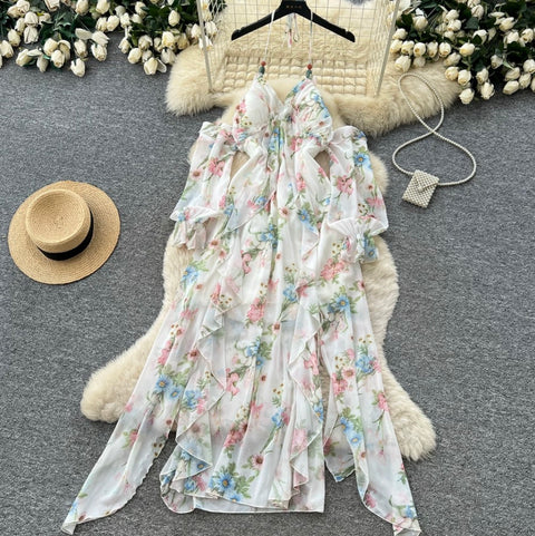 Fairy Floral Ruffeld Slip Dress