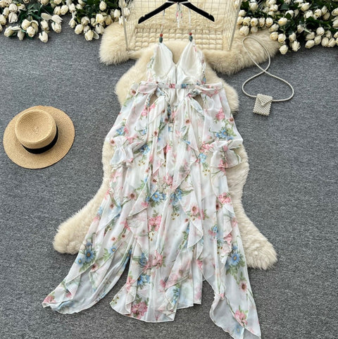 Fairy Floral Ruffeld Slip Dress