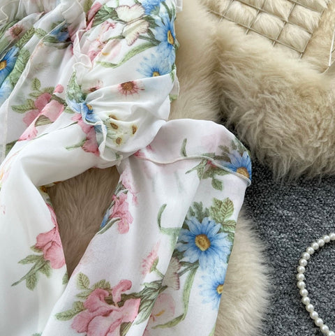 Fairy Floral Ruffeld Slip Dress