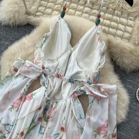 Fairy Floral Ruffeld Slip Dress