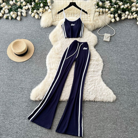 Chic Camisole & Sports Trousers 2Pcs